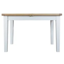 Suffolk White Painted Oak 1.2m Butterfly Extending Dining Table -Furniture Sale Shop 12bet 2