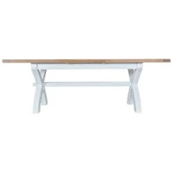 Suffolk White Painted Oak 1.8m Cross Extending Dining Table -Furniture Sale Shop 18et 1