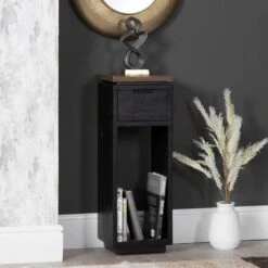 Camden Teak Plant Stand With Drawer