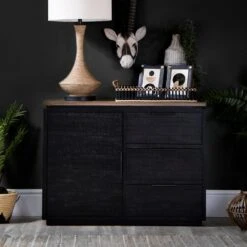 Camden Teak Small 1 Door 3 Drawer Sideboard