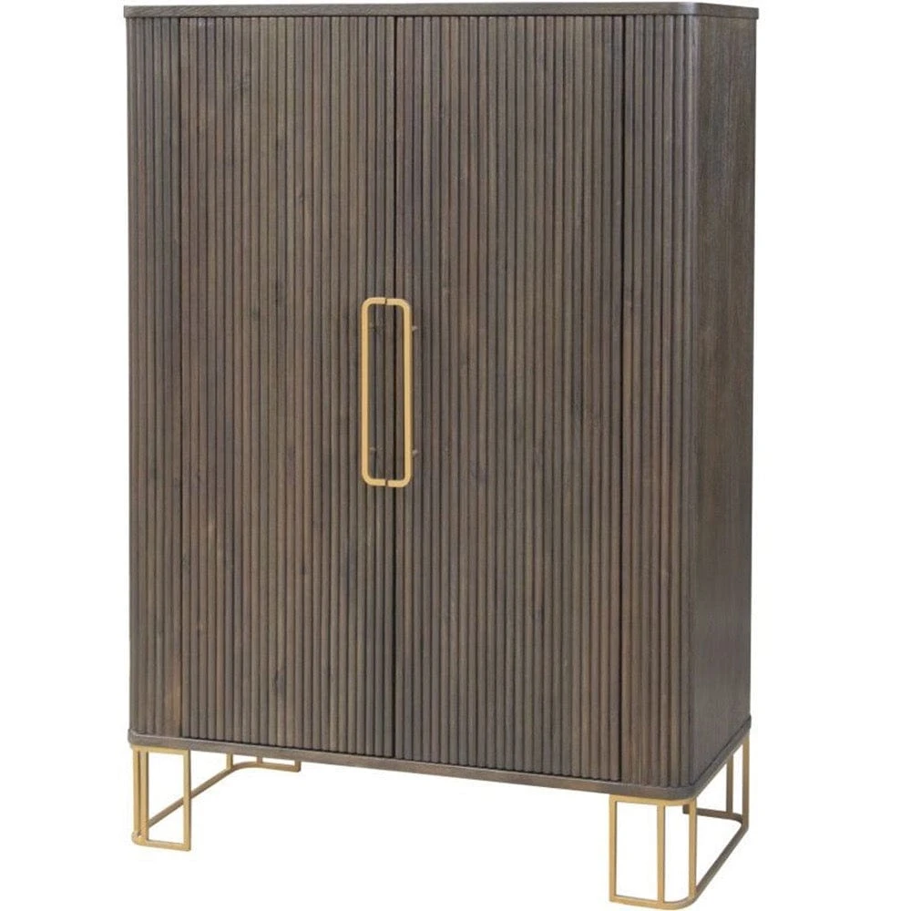 Bergamo Oak Extra Large Tall Drinks Cabinet 6 Bergamo Oak Extra Large Tall Drinks Cabinet - Image 4