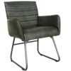 Shoreditch IndustrialLight Grey Retro Winged Leather Iron Dining Chair -Furniture Sale Shop CH504 LG