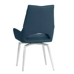 Milan Chrome Blue Swivel Dining Chair 14 Milan Chrome Blue Swivel Dining Chair -Furniture Sale Shop CH56 BL 03