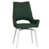 Milan Chrome Green Swivel Dining Chair 1 Milan Chrome Green Swivel Dining Chair -Furniture Sale Shop CH56 GN