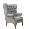 Vintage Grey Check Wing Chair In Tweed 1 Vintage Grey Check Wing Chair In Tweed -Furniture Sale Shop CH72 CG 01