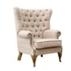 Vintage Natural Check Wing Chair In Tweed 2 Vintage Natural Check Wing Chair In Tweed -Furniture Sale Shop CH72 CN 01
