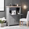 Dorset Storm Grey Painted Oak Writing Bureau -Furniture Sale Shop CL BU SG