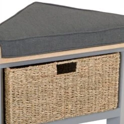 Dorset Storm Grey Painted Oak Corner Hall Bench 14 Dorset Storm Grey Painted Oak Corner Hall Bench -Furniture Sale Shop CL CHB SG 5
