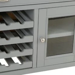 Dorset Storm Grey Painted Oak Drinks Cabinet With Wine Rack 28 Dorset Storm Grey Painted Oak Drinks Cabinet With Wine Rack -Furniture Sale Shop CL DBU SG 10