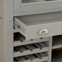 Dorset Storm Grey Painted Oak Drinks Cabinet With Wine Rack 25 Dorset Storm Grey Painted Oak Drinks Cabinet With Wine Rack -Furniture Sale Shop CL DBU SG 7