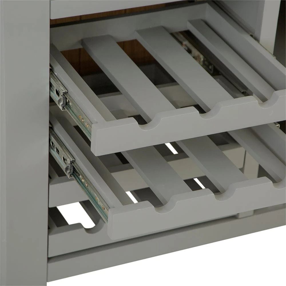 Dorset Storm Grey Painted Oak Drinks Cabinet With Wine Rack 13 Dorset Storm Grey Painted Oak Drinks Cabinet With Wine Rack - Image 11