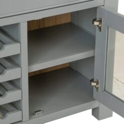 Dorset Storm Grey Painted Oak Drinks Cabinet With Wine Rack 27 Dorset Storm Grey Painted Oak Drinks Cabinet With Wine Rack -Furniture Sale Shop CL DBU SG 9