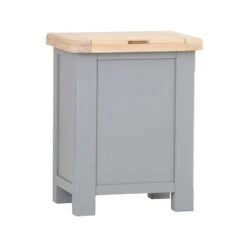 Dorset Storm Grey Painted Oak Laundry Basket -Furniture Sale Shop CL LAU SG 1