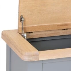 Dorset Storm Grey Painted Oak Laundry Basket -Furniture Sale Shop CL LAU SG 3