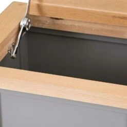 Dorset Storm Grey Painted Oak Laundry Basket -Furniture Sale Shop CL LAU SG 4