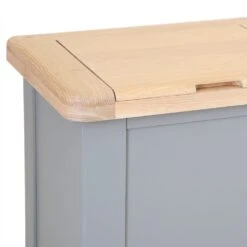 Dorset Storm Grey Painted Oak Laundry Basket -Furniture Sale Shop CL LAU SG 5