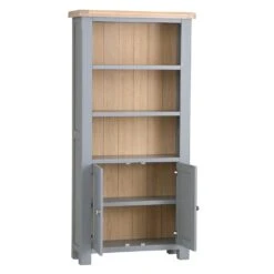 Dorset Storm Grey Painted Oak Tall Large Bookcase -Furniture Sale Shop CL LBC SG 2