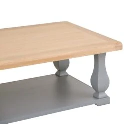 Dorset Storm Grey Painted Oak Large Coffee Table -Furniture Sale Shop CL LCT SG 3
