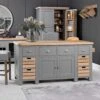 Dorset Storm Grey Painted Oak Large Kitchen Island 2 Dorset Storm Grey Painted Oak Large Kitchen Island -Furniture Sale Shop CL LI SG