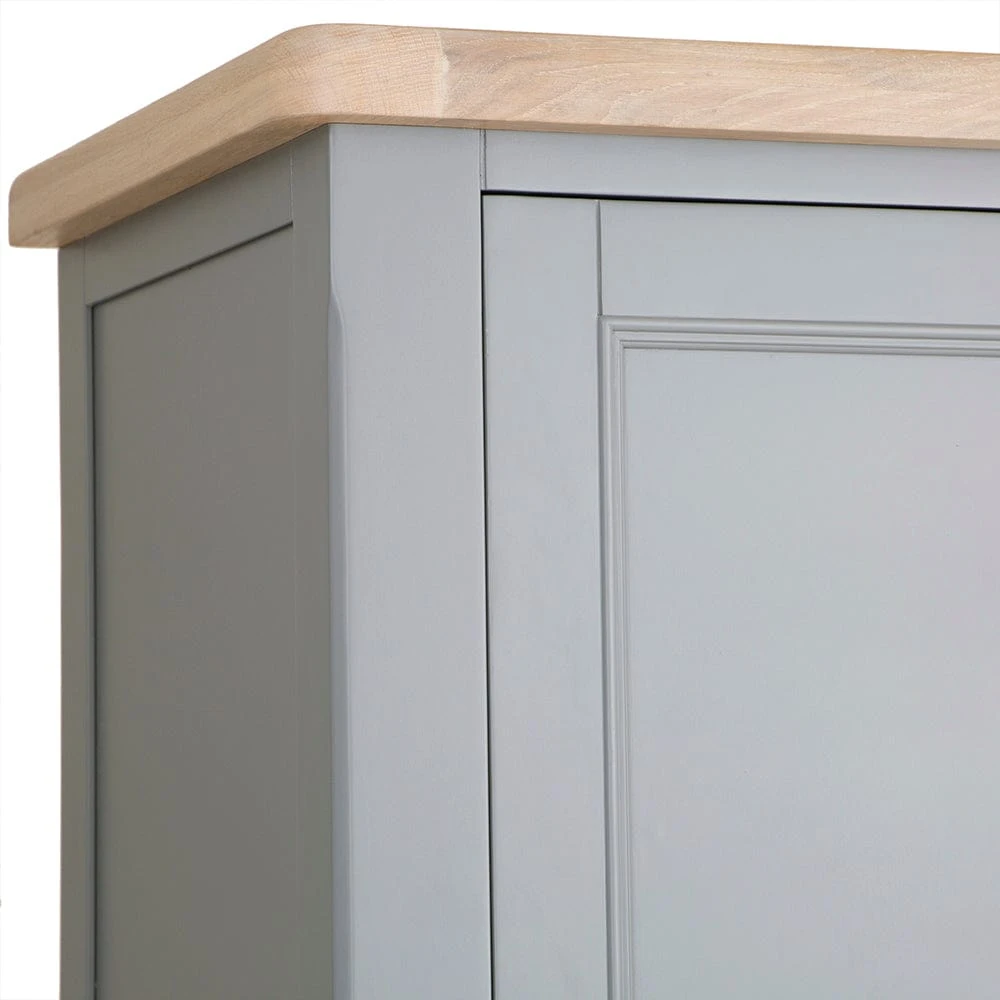 Dorset Storm Grey Painted Oak Large Larder Unit 16 Dorset Storm Grey Painted Oak Large Larder Unit - Image 14