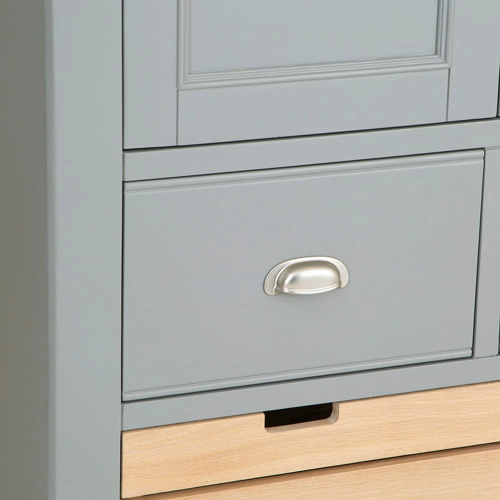 Dorset Storm Grey Painted Oak Large Larder Unit 19 Dorset Storm Grey Painted Oak Large Larder Unit - Image 17