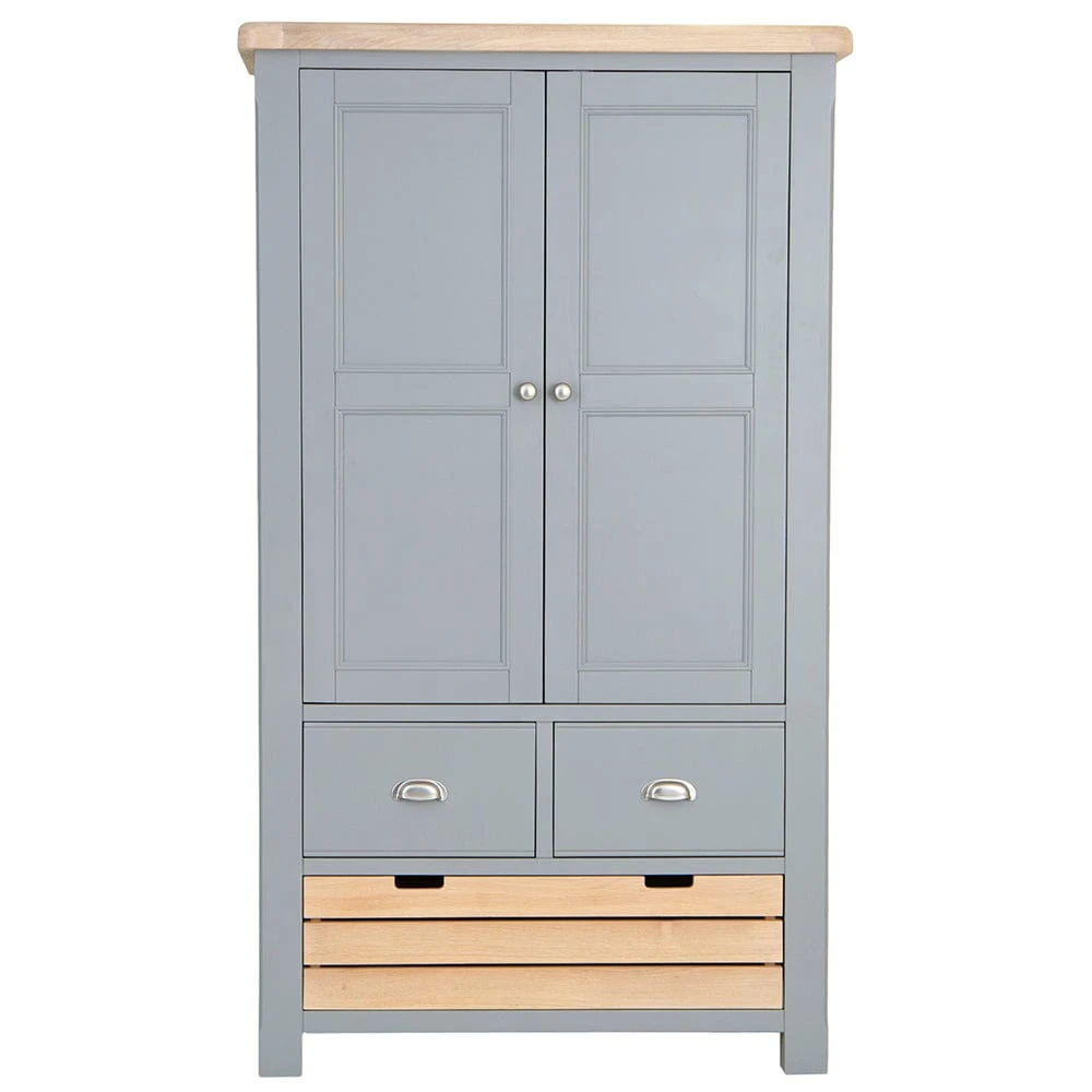 Dorset Storm Grey Painted Oak Large Larder Unit 20 Dorset Storm Grey Painted Oak Large Larder Unit - Image 18