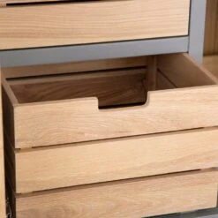 Dorset Storm Grey Painted Oak Large Larder Unit 27 Dorset Storm Grey Painted Oak Large Larder Unit -Furniture Sale Shop CL LLU SG 4