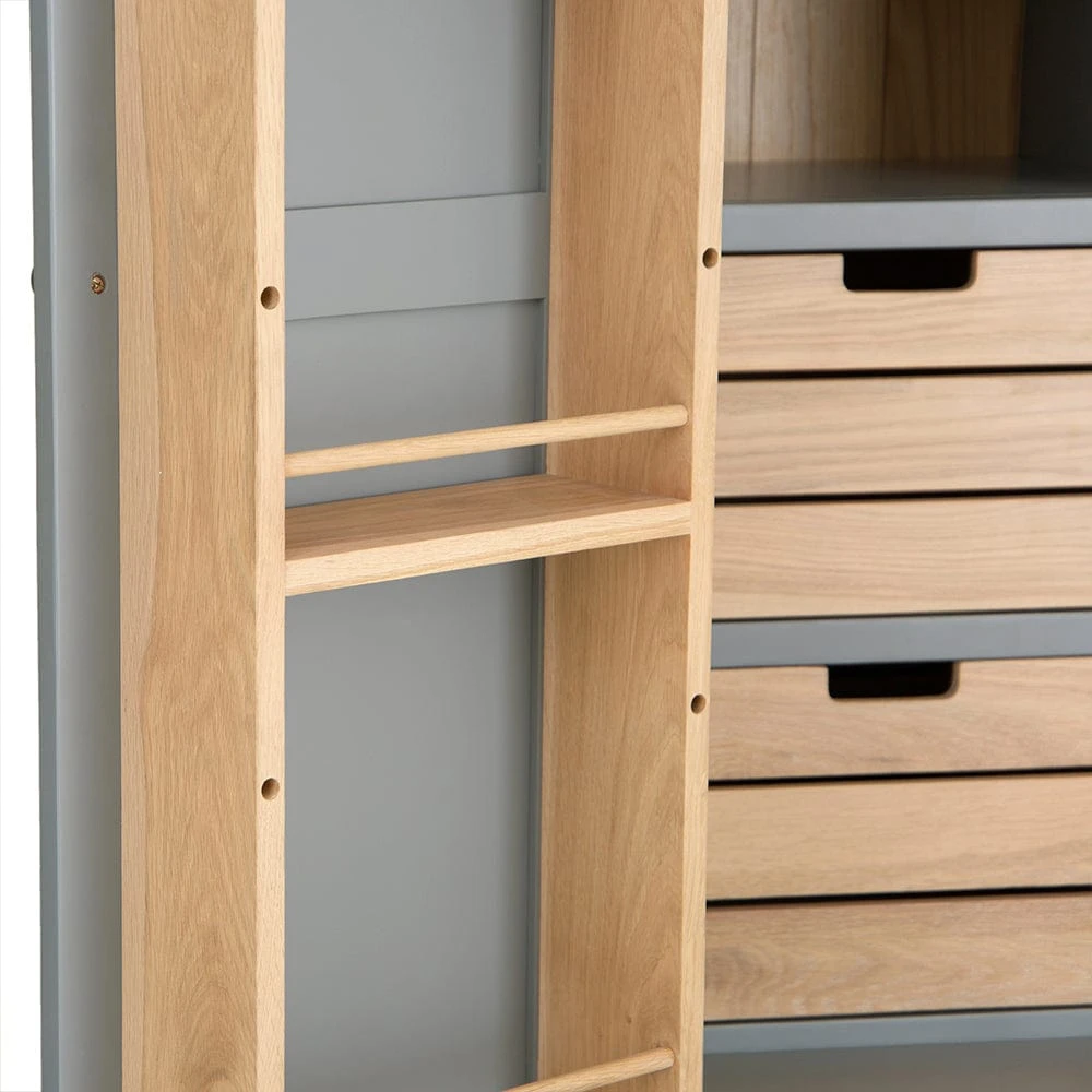 Dorset Storm Grey Painted Oak Large Larder Unit 13 Dorset Storm Grey Painted Oak Large Larder Unit - Image 11