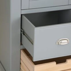 Dorset Storm Grey Painted Oak Large Larder Unit 31 Dorset Storm Grey Painted Oak Large Larder Unit -Furniture Sale Shop CL LLU SG 8