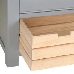 Dorset Storm Grey Painted Oak Large Larder Unit 32 Dorset Storm Grey Painted Oak Large Larder Unit -Furniture Sale Shop CL LLU SG 9