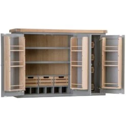 Dorset Storm Grey Painted Oak Large Larder Top For Large Sideboard Wine Rack (Top Only) -Furniture Sale Shop CL LLUT SG 3
