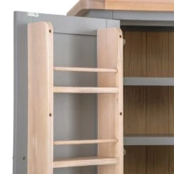 Dorset Storm Grey Painted Oak Large Larder Top For Large Sideboard Wine Rack (Top Only) -Furniture Sale Shop CL LLUT SG 5