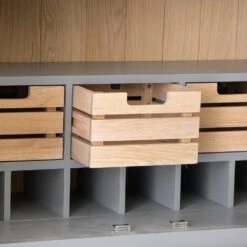 Dorset Storm Grey Painted Oak Large Larder Top For Large Sideboard Wine Rack (Top Only) -Furniture Sale Shop CL LLUT SG 7