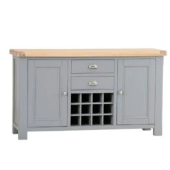Dorset Storm Grey Painted Oak Large Sideboard Wine Rack 19 Dorset Storm Grey Painted Oak Large Sideboard Wine Rack -Furniture Sale Shop CL LS SG 1