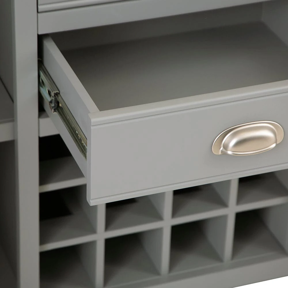 Dorset Storm Grey Painted Oak Large Sideboard Wine Rack 16 Dorset Storm Grey Painted Oak Large Sideboard Wine Rack - Image 14