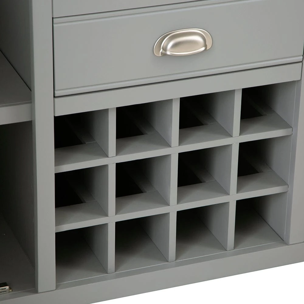 Dorset Storm Grey Painted Oak Large Sideboard Wine Rack 7 Dorset Storm Grey Painted Oak Large Sideboard Wine Rack - Image 5