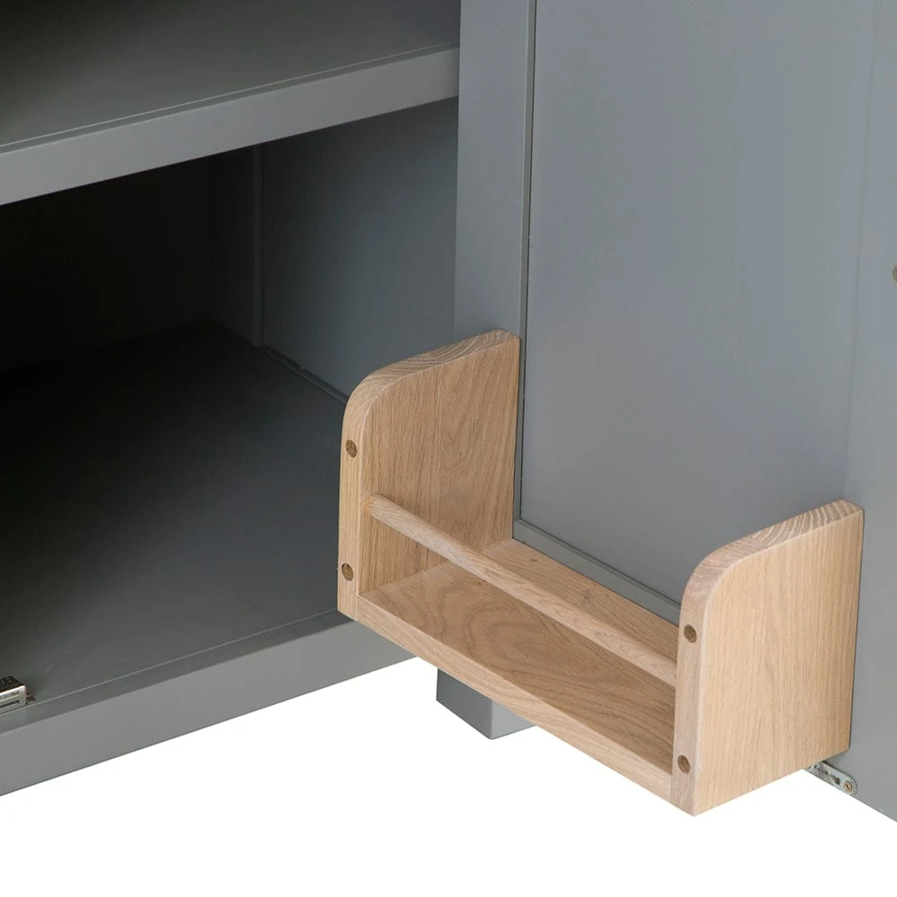 Dorset Storm Grey Painted Oak Large Sideboard Wine Rack 9 Dorset Storm Grey Painted Oak Large Sideboard Wine Rack - Image 7