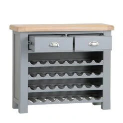Dorset Storm Grey Painted Oak Wine Cabinet -Furniture Sale Shop CL SWC SG 2