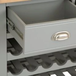 Dorset Storm Grey Painted Oak Wine Cabinet -Furniture Sale Shop CL SWC SG 3