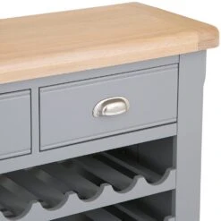 Dorset Storm Grey Painted Oak Wine Cabinet -Furniture Sale Shop CL SWC SG 6