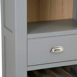 Dorset Storm Grey Painted Oak Tall Wine Cabinet -Furniture Sale Shop CL TWR SG 4