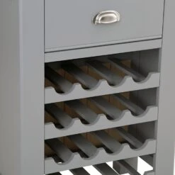 Dorset Storm Grey Painted Oak Tall Wine Cabinet -Furniture Sale Shop CL TWR SG 5