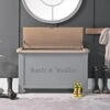 Dorset Storm Grey Painted Oak Shoe Storage Box