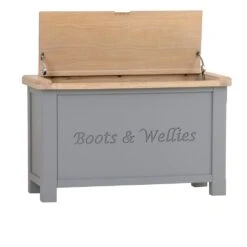 Dorset Storm Grey Painted Oak Shoe Storage Box -Furniture Sale Shop CL WSB SG 2 55ce408b c25f 48ae 8d9d 97ea90a842b6