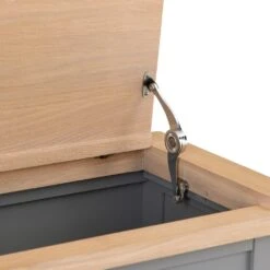 Dorset Storm Grey Painted Oak Shoe Storage Box -Furniture Sale Shop CL WSB SG 5
