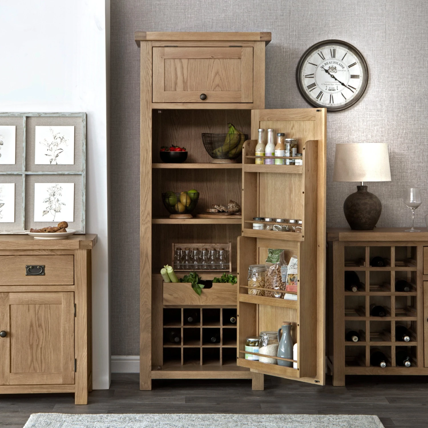 Winchester Oak Slim Larder Unit 3 Winchester Oak Slim Larder Unit