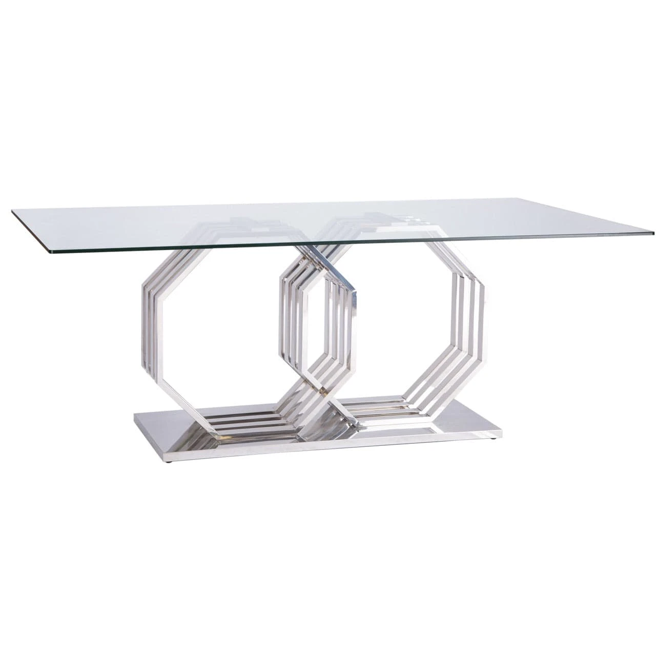 Genoa Glass 1.8m Dining Table 3 Genoa Glass 1.8m Dining Table