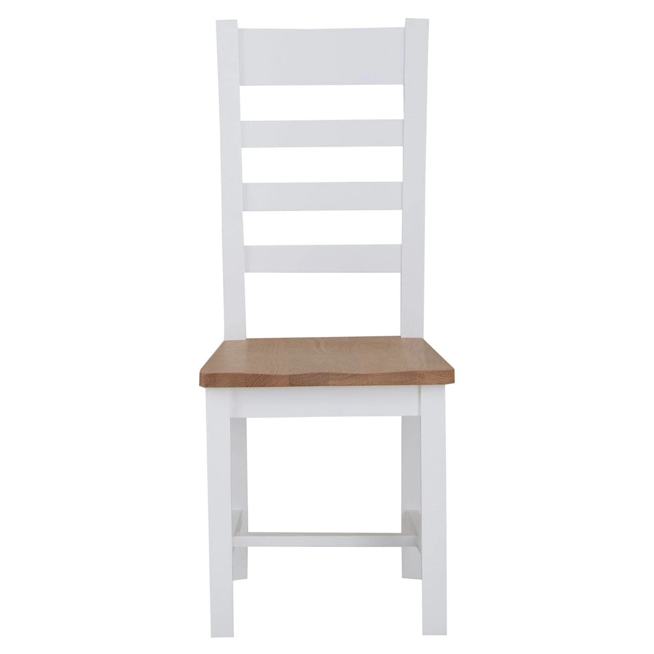 Eaton White Painted Oak Ladder Back Dining Chair Wooden Seat 6 Eaton White Painted Oak Ladder Back Dining Chair Wooden Seat - Image 4