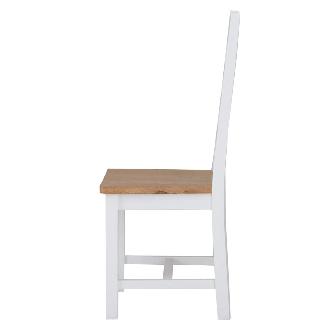 Eaton White Painted Oak Ladder Back Dining Chair Wooden Seat 7 Eaton White Painted Oak Ladder Back Dining Chair Wooden Seat - Image 5