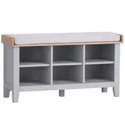 Eaton Grey Painted Oak Large Hall Bench 10 Eaton Grey Painted Oak Large Hall Bench -Furniture Sale Shop EA HB GLarge